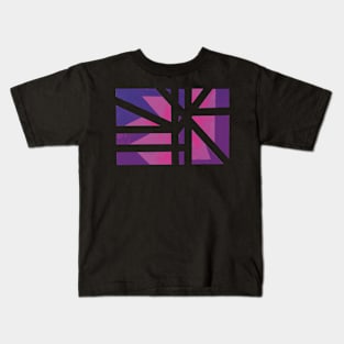 View of Abstract Christmas flower in Cyber grape Kids T-Shirt